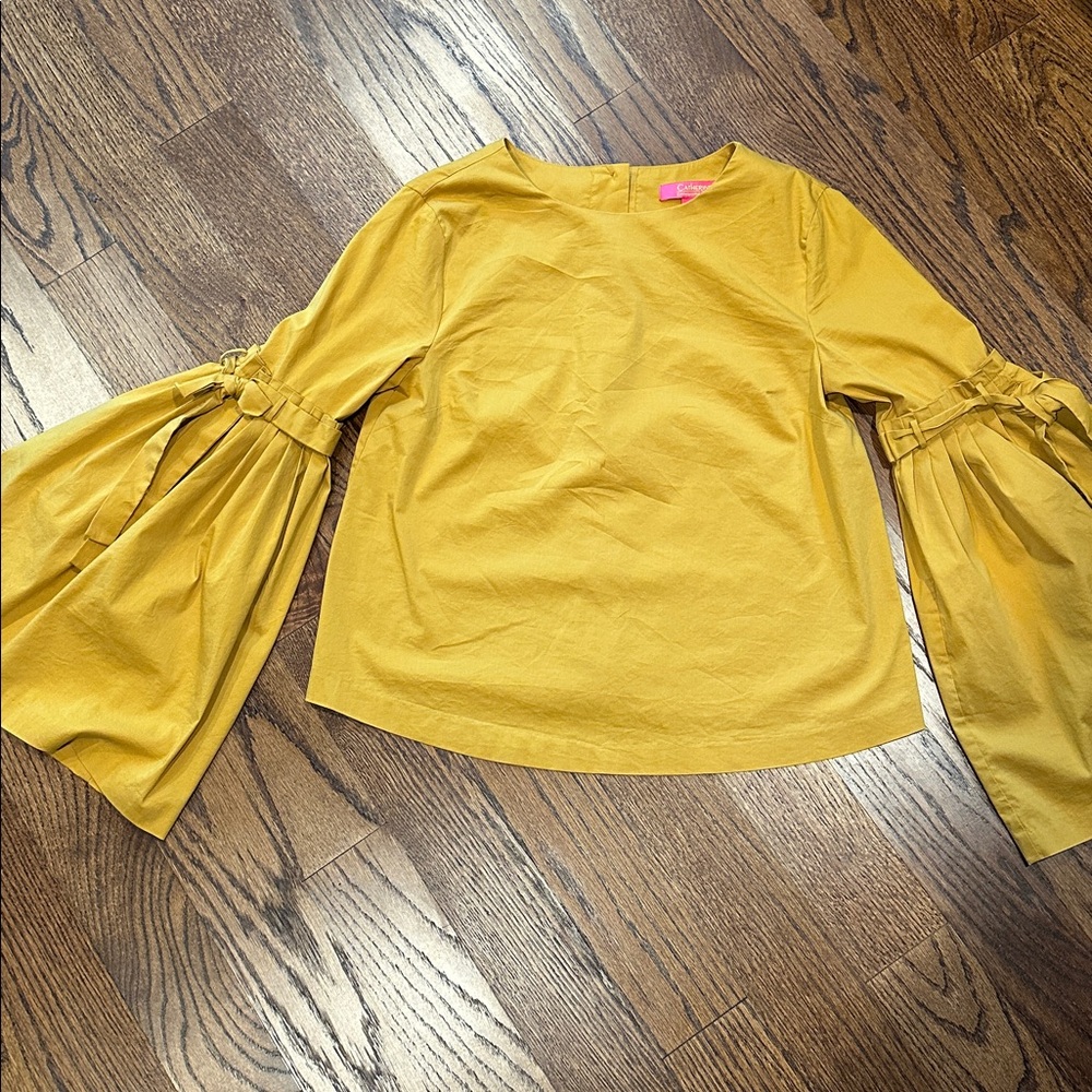 Catherine Malandrino Mustard Yellow Top Sz XS👌